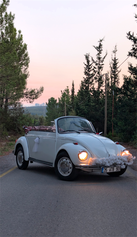 özel gelin arabası tasarımı kiralık vosvos düğün için 